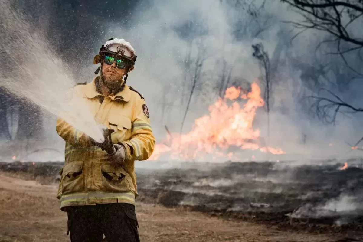 A NSW RFS Volunteer. Photo: Andrew Flakelar