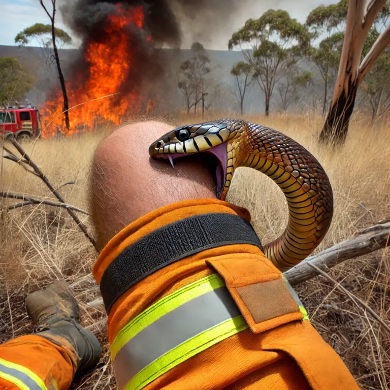 Firefighter Bitten by a Snake