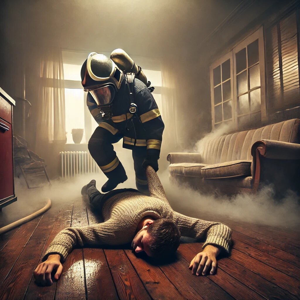 Victim Drag Method in a Smoke-Filled House